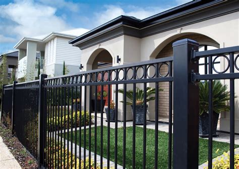 house with metal fence|residential metal fence designs.